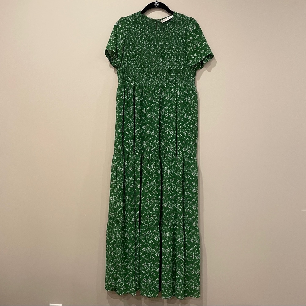 Zara Floral Tiered Maxi Dress